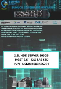 2.EL HDD SERVER 800GB HGST 2,5'' 12G SAS SSD P/N : HUSMM1680ASS201