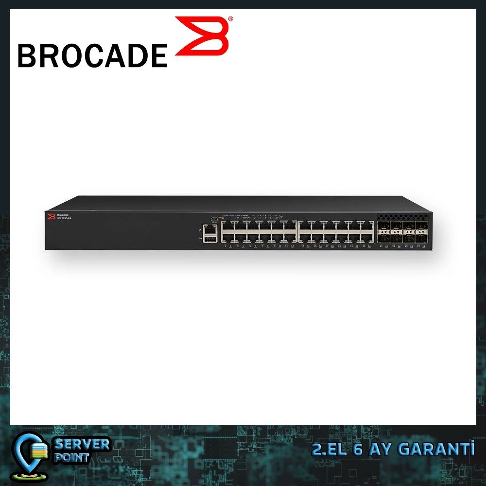 2.EL NETWORK BROCADE ICX7250-24 24 PORT 1GB RJ45 6X 1GB SFP 2X 10GB SFP+ SWITCH
