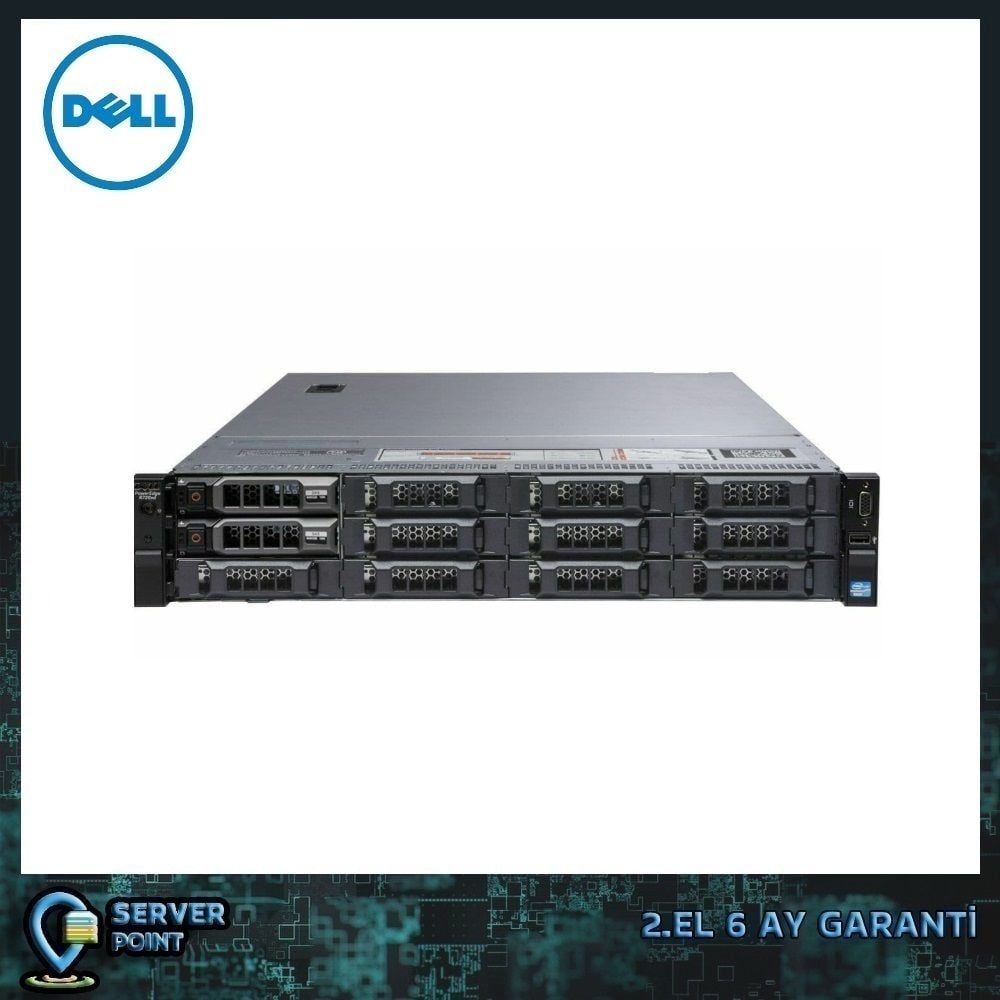 2.EL SERVER DELL R720XD E5-2670 V2 2X CPU 128GB DDR4 RAM H710 RAID 2X 750W POWER