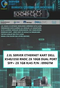 2.EL SERVER ETHERNET KART X540/I350 RNDC 2X10GB DUAL PORT SFP+ 2X1GB RJ45 P/N: 99GTM