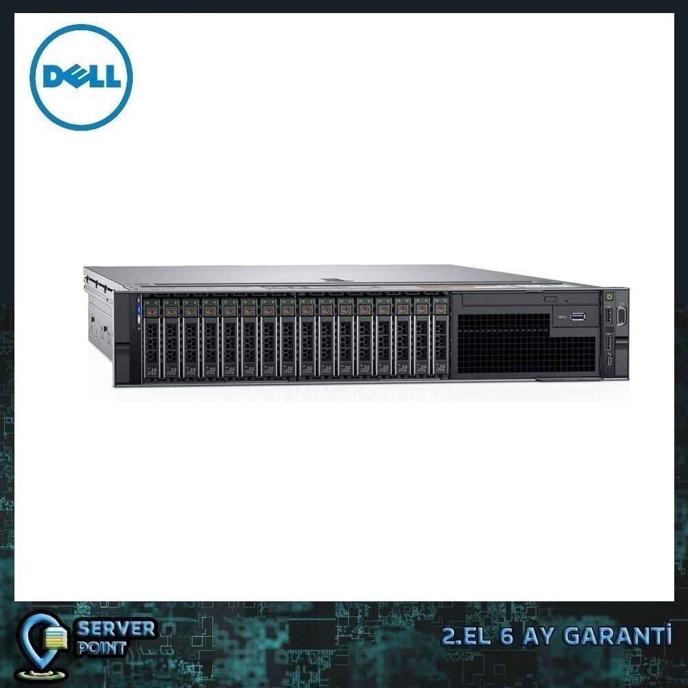 2.EL SERVER DELL R740 // GOLD 6150 2X CPU 128GB DDR4 RAM H730p RAID 2X 750W POWER