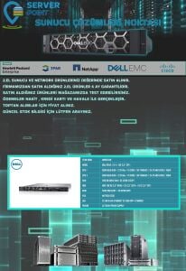 2.EL SERVER DELL R640 10X SFF // GOLD 6150 2X CPU 256GB DDR4 RAM H330 HBA + NVME KART 2X 750W POWER