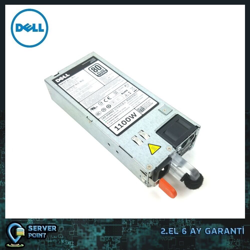 2.EL POWER SUPLEY DELL R720 R620 R820 T620 1100W P/N : 0NTCWP