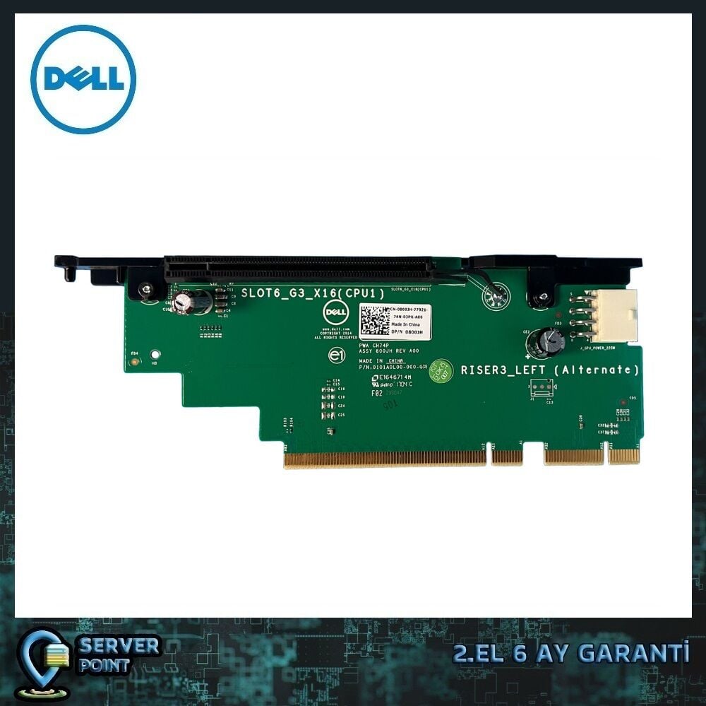 2.EL SERVER RISER CARD DELL R730 RISER 3 1X PCI X16 P/N : 800JH