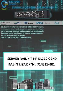 2.EL SERVER RAIL KIT HP DL360 GEN8 GEN9 GEN10 KABİN KIZAK P/N : 714511-001