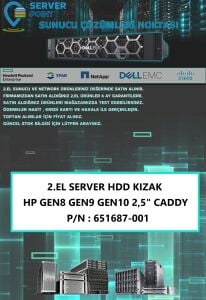 2.EL SERVER HDD KIZAK HP GEN8 GEN9 GEN10 2,5'' CADDY P/N : 651687-001