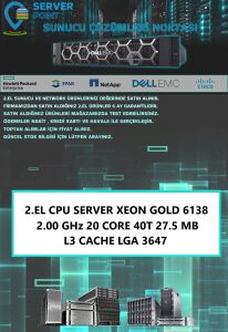 2.EL CPU SERVER XEON GOLD 6138 2.00 GHz 20 CORE 40T 27.5 MB L3 CACHE LGA 3647