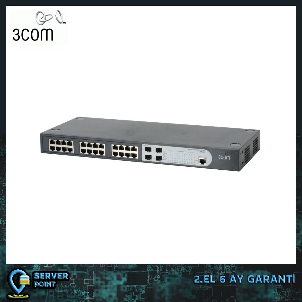 2.EL NETWORK 3COM 2924 24 PORT GIGABIT SWITCH P/N : 3CBLSG24