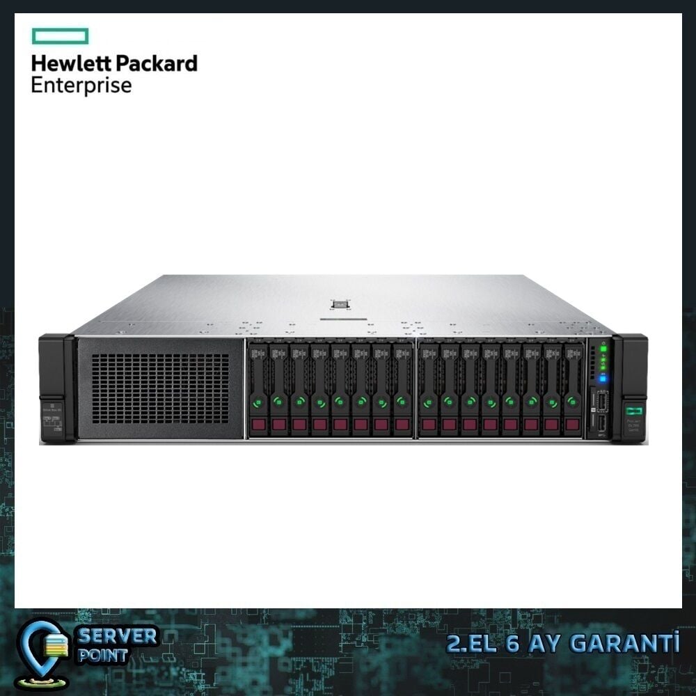 2.EL SERVER HP DL380 GEN10 16X SFF // PLATINUM 8173M 2X CPU 256GB DDR4 RAM P408i-a RAID 8X NVME U2 2X 500W PWR