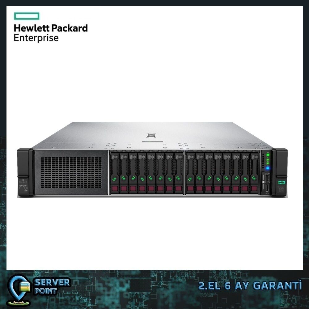 2.EL SERVER HP DL380 GEN10 16X SFF // PLATINUM 8260 2X CPU 512GB DDR4 RAM P408i-a RAID 8X NVME U2 2X 500W PWR