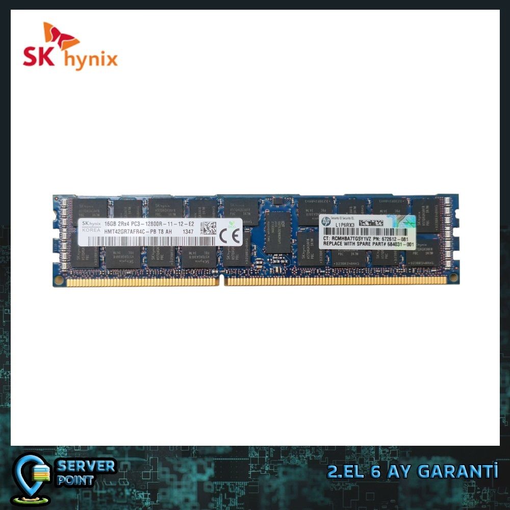 2.EL RAM SERVER 16GB HYNIX PC3 2RX4 12800R 1600 MHz DDR3