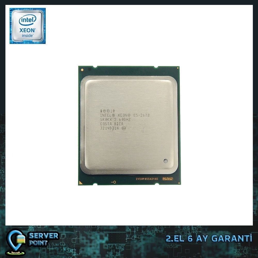 2.EL CPU SERVER XEON E5-2670 2.60 GHz 8 CORE 16T 20MB CACHE LGA 2011