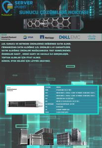 2.EL SERVER HP DL380 GEN9 E5-2690 V4 2X CPU 256GB DDR4 RAM HDD YOK P440AR RAID KART 2X 800W POWER