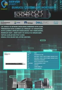 2.EL SERVER HP DL360 GEN9 E5-2690 V4 2X CPU 256GB DDR4 RAM HDD YOK P440AR RAID KART 2X 800W POWER