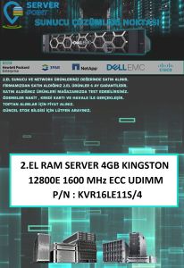 2.EL RAM SERVER 4GB KINGSTON 12800E 1600 MHz ECC UDIMM P/N : KVR16LE11S/4