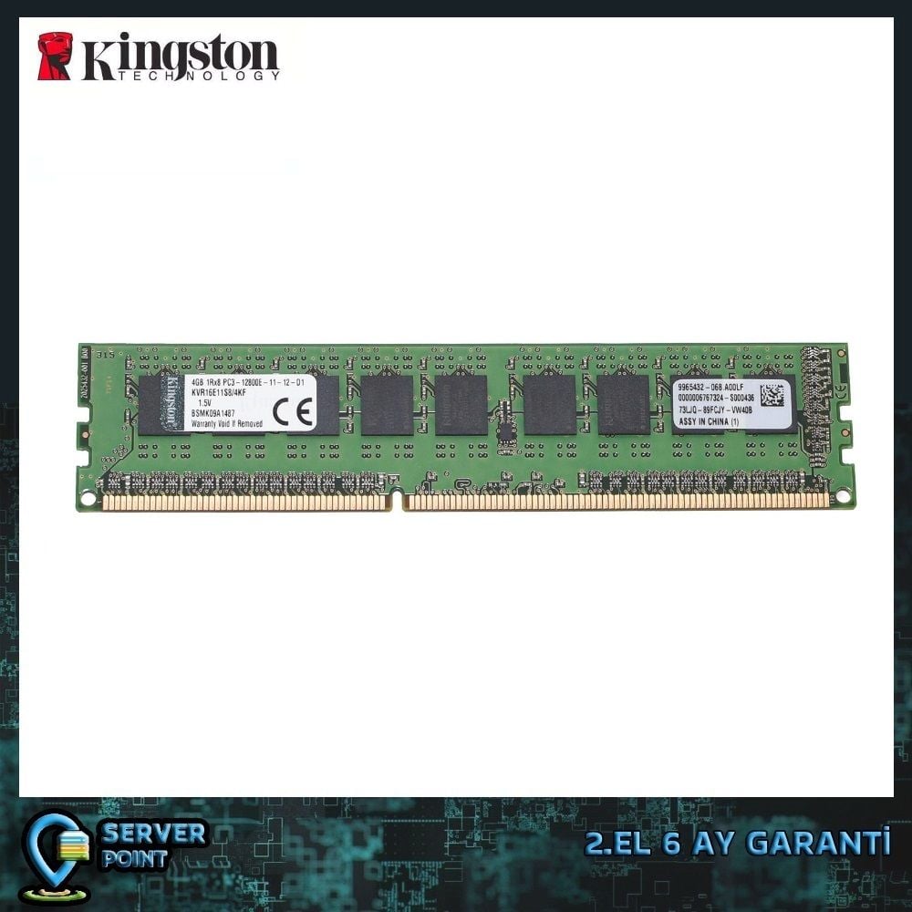 2.EL RAM SERVER 4GB KINGSTON 12800E 1600 MHz ECC UDIMM P/N : KVR16LE11S/4