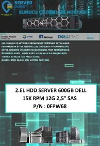 2.EL HDD SERVER 600GB DELL 15K RPM 12G 2,5'' SAS P/N : 0FPW68