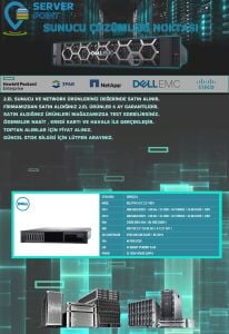 2.EL SERVER DELL R740 XEON GOLD 6262V 2X CPU 256GB DDR4 RAM HDD YOK H740 RAID KART 2X 750W POWER