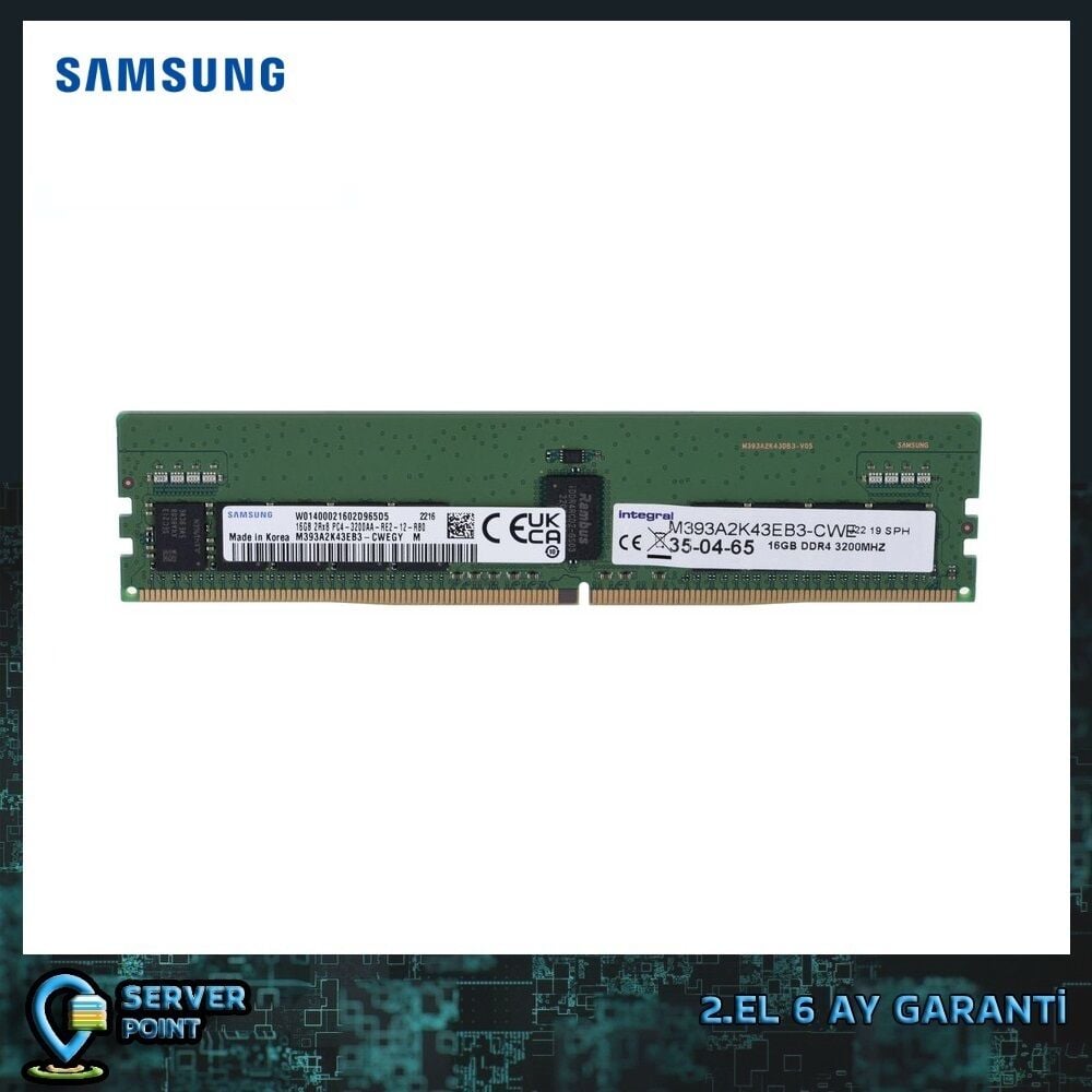 2.EL RAM SERVER 16GB SAMSUNG 2RX8 PC4 3200AA RE2-12-RB0 DDR4