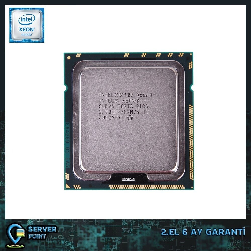 2.EL CPU SERVER XEON X5660 2.80 GHz 6 CORE 12T 12MB CACHE LGA1366