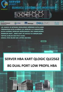 2.EL SERVER HBA KART QLOGIC QLE2562 8G DUAL PORT LOW PROFIL HBA