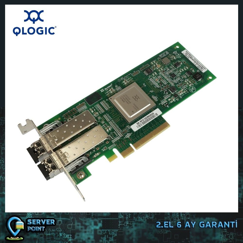 2.EL SERVER HBA KART QLOGIC QLE2562 8G DUAL PORT LOW PROFIL HBA