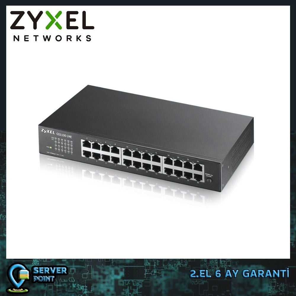 2.EL NETWORK ZYXEL GS1100-24E 24 PORT GIGABIT SWITCH AUTO IP