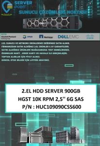 2.EL HDD SERVER 900GB HGST 10K RPM 2,5'' 6G SAS P/N : HUC109090CSS600