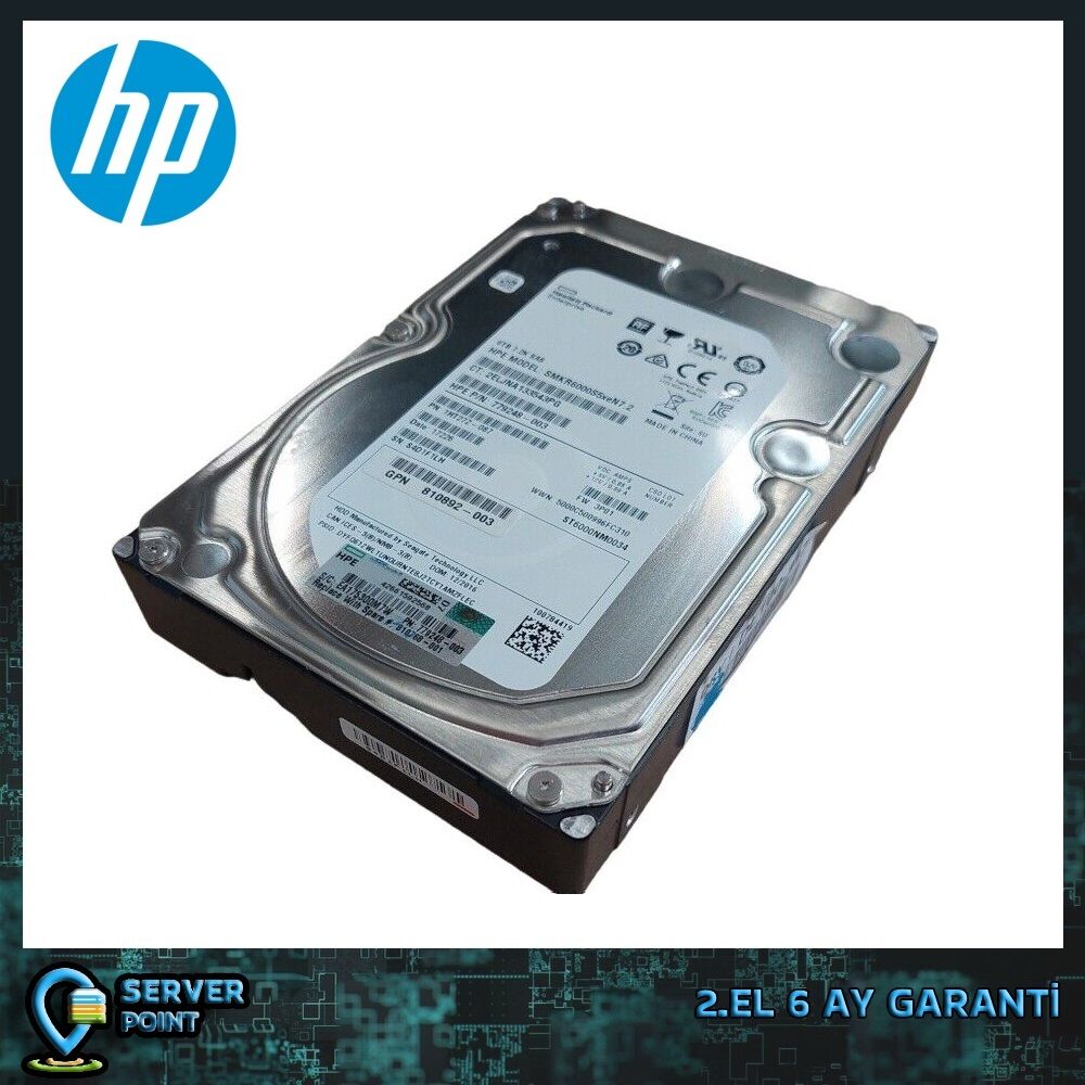 2.EL HDD SERVER 6TB HP 7,2K RPM 3,5'' SAS P/N : ST6000NM0034
