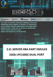 2.EL SERVER HBA KART EMULEX 16Gb LPE16002 DUAL PORT