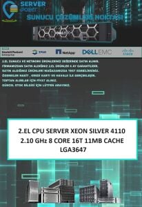 2.EL CPU SERVER XEON SILVER 4110 2.10 GHz 8 CORE 16T 11MB CACHE LGA3647