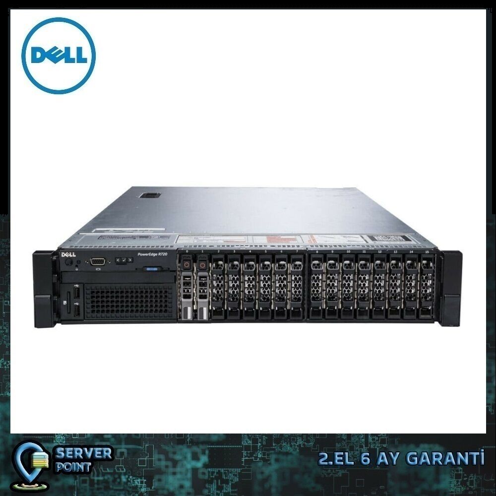 2.EL SERVER DELL R720 E5-2670 2X CPU 128GB DDR3 RAM 2X 600GB 10K 2.5'' SAS H710 RAID 2X 750W POWER