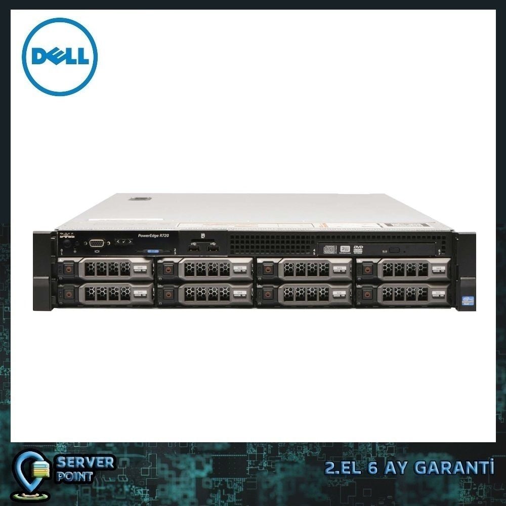 2.EL SERVER DELL R720 LFF E5-2670 2X CPU 128GB DDR3 RAM 2X 120GB SSD 6X 6TB 3,5'' HDD 2X 750W POWER