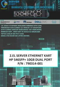 2.EL SERVER ETHERNET KART HP 546SFP+ 10GB DUAL PORT P/N : 790314-001