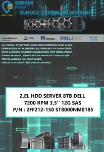 2.EL HDD SERVER 8TB DELL 7200 RPM 3,5'' 12G SAS P/N : 2FF212-150 ST8000NM0185